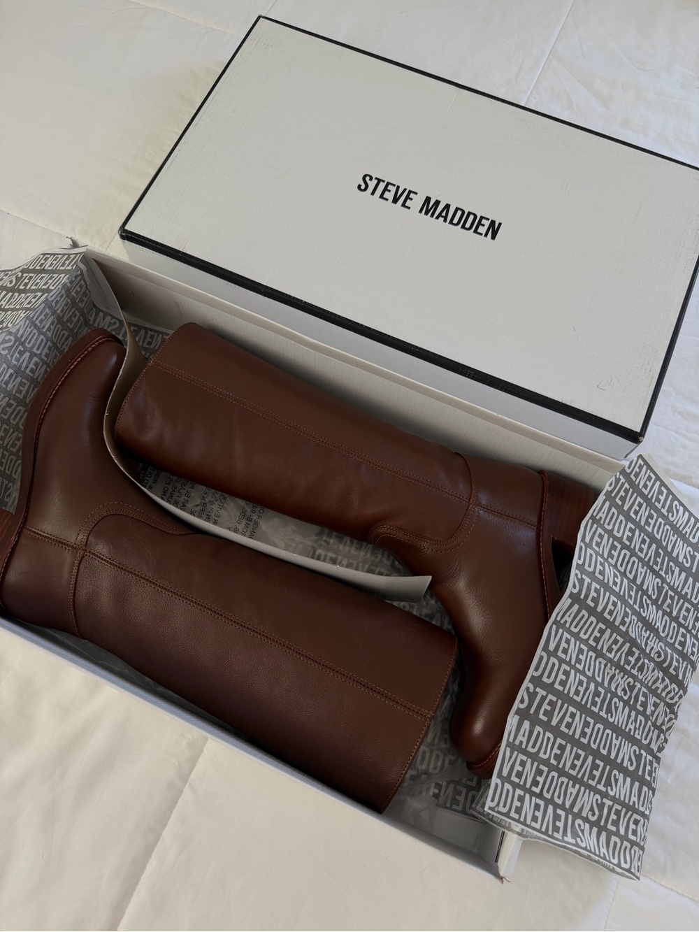 Brand New- Steve Madden Riggs Boot in Rust Leather Brown 👢🤎 - Picture 3 of 13